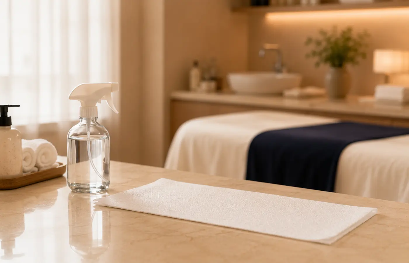 Soft spunlace feel of Viliante disposable towels